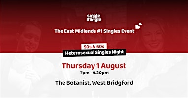 Primaire afbeelding van Singles Night at The Botanist (50s & 60s)