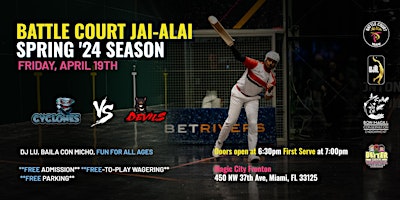 Immagine principale di Battle Court Jai-Alai: Cyclones v. Devils! 