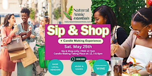 Sip & Shop + Candle Making Experience primary image