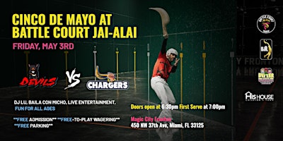 Imagem principal do evento Battle Court Jai-Alai: Devils v. Chargers!