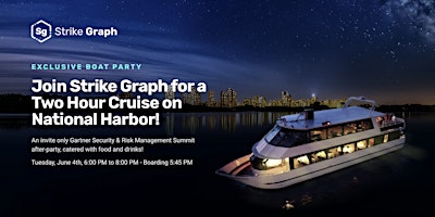 Immagine principale di Gartner Security & Risk Management Summit Boat Party, presented by Strike Graph 