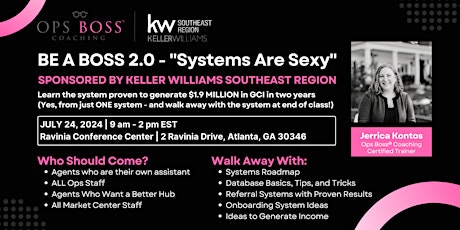 BE A BOSS 2.0 - "Systems Are Sexy" - Atlanta, GA