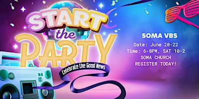 Vacation Bible School 2024, START THE PARTY!! primary image