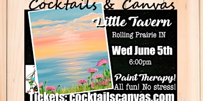 "Sunset Reflections" Cocktails and Canvas Painting Art Event primary image