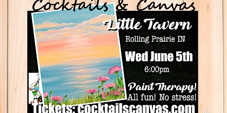 "Sunset Reflections" Cocktails and Canvas Painting Art Event