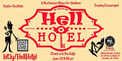 Imagem principal do evento One Night at the Hell Hotel: A Nerdy Burlesque and Sing-a-long for Hazbins!