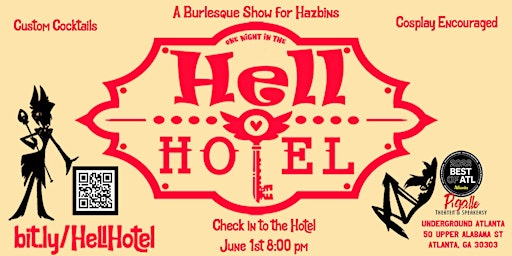 Imagen principal de One Night at the Hell Hotel: A Nerdy Burlesque and Sing-a-long for Hazbins!
