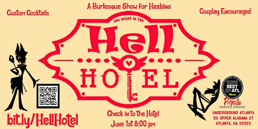 Imagem principal de One Night at the Hell Hotel: A Nerdy Burlesque and Sing-a-long for Hazbins!