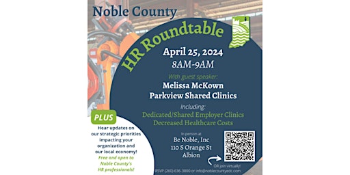 Primaire afbeelding van Noble County Human Resource Alliance Roundtable