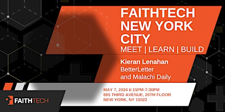 FaithTech NYC: Kieran Lenahan primary image