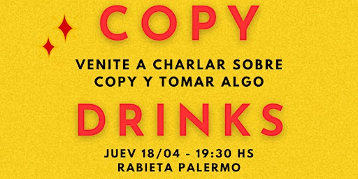 Imagem principal do evento Copy Drinks 18/04