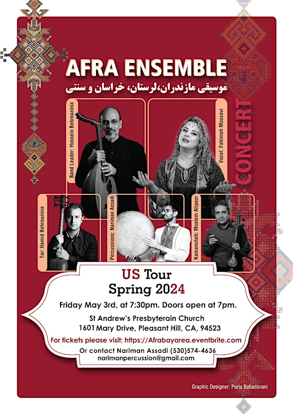 Afra Ensemble ( Iranian Folk and Traditional Music Concert in Bay Area)