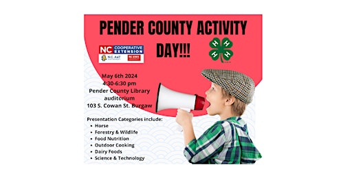 Imagem principal do evento Pender County Activity Day