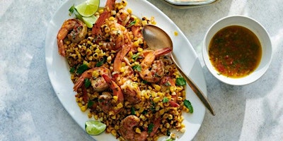 UBS IN PERSON Cooking Class: Andy Baraghani's Basil Shrimp & Coconut Corn primary image