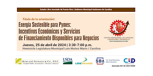 Imagem principal do evento Energía Sostenible para PyMES: Incentivos y Financiamiento para Negocios