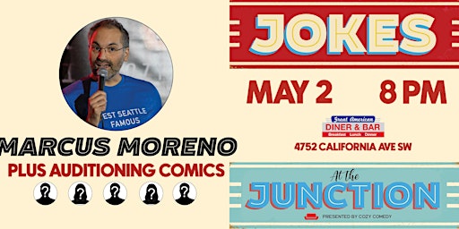 Hauptbild für Comedy! Jokes at the Junction: Marcus Moreno!