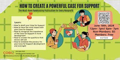 Primaire afbeelding van Non-Profit Strong: How to Create a Powerful Case for Support: The Must-Have Fundraising Publication