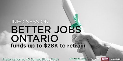Imagem principal do evento Better Jobs Ontario info session: There's funding up to $28K to retrain
