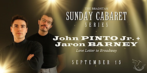 Imagem principal do evento CABARET: John Pinto Jr. + Jaron Barney | Love Letter to Broadway