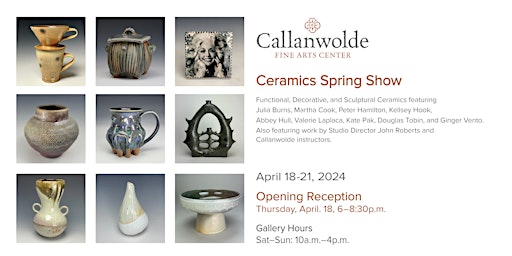 Spring Ceramics Show and Sale: Callanwolde Fine Art Center Ceramics Program primary image
