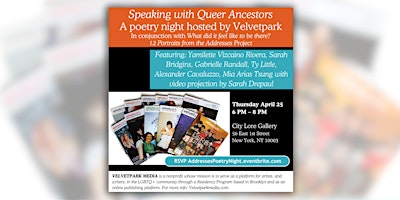 Imagem principal do evento Speaking with Queer Ancestors: A Poetry Night Hosted by Velvetpark