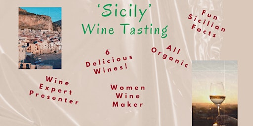 Image principale de Sicilian Wine Tasting! Come & try 6 wines unique to Sicily.
