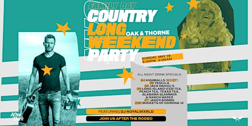 Primaire afbeelding van COUNTRY LONG WEEKEND PARTY AT OAK