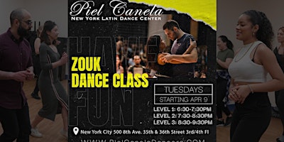 Brazilian Zouk Dance Class,  Level 1 Beginner primary image