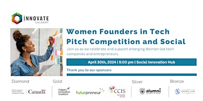 Primaire afbeelding van Women Founders in Tech Pitch Competition and Social