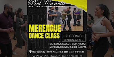 Imagem principal do evento Merengue Dance Class, Level 2  Advanced-Beginner
