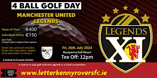 Primaire afbeelding van Manchester United Legends v. Letterkenny Rovers - Golf Classic