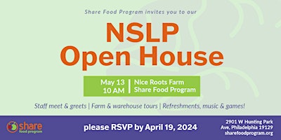 Imagem principal de NSLP Open House with Share Food Program
