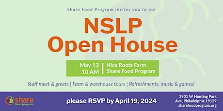 NSLP Open House with Share Food Program