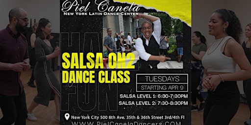 Imagem principal de Salsa On2 Dance Class,  Level 2  Advanced-Beginner