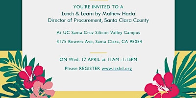 Santa Clara County Procurement Department Meeting for Small Business Owners primary image