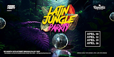 Imagen principal de Reggaeton Jungle Parrty - Fridays @ Republic - Latin Dance Party