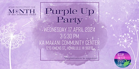 Purple Up Party with Hickam Enlisted Spouses' Club