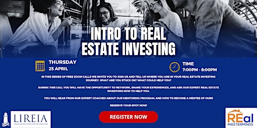 Hauptbild für Intro To Real Estate Investing: FREE ZOOM CALL