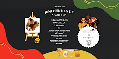 Imagen principal de Juneteenth & Sip: A Paint & Sip