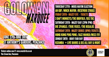 MAZEY EVE @THE GOLOWAN MARQUEE  (3 DAFT MONKEYS,THE ODDFOLK,DJ DESCAFEINAT) primary image