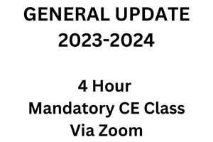 Primaire afbeelding van General Update Mandatory 4 Hour CE Class (North Carolina)