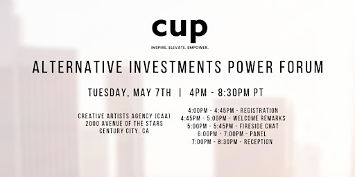 Hauptbild für CUP's Alternative Investments Power Forum