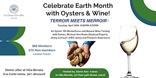 Primaire afbeelding van Terrior Meets Merrior™ - Oyster 101 MasterClass & Natural Wine Tasting