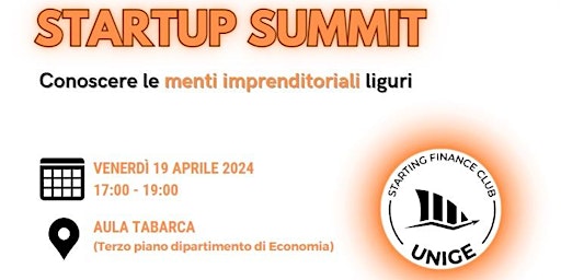 Immagine principale di Startup Summit | Conoscere le menti imprenditoriali liguri 