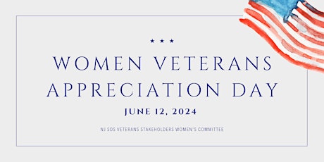 NJ SOS Veterans Stakeholders WOMEN'S VETERANS APPRECIATION DAY DINNER