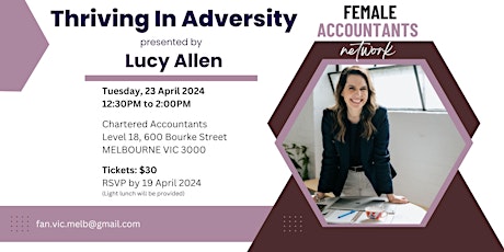 Lunch with Lucy Allen - Thriving in Adversity