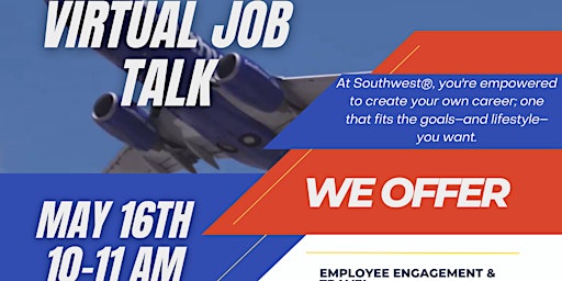 Imagem principal do evento Southwest Airlines Virtual Job Talk
