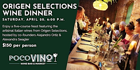 Origen Selections Wine Dinner