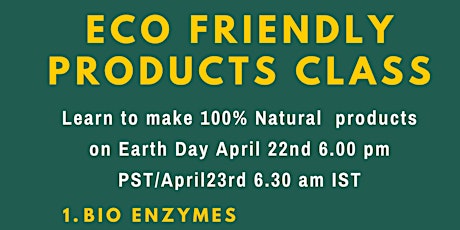 Free Class on Making Eco Friendly Products