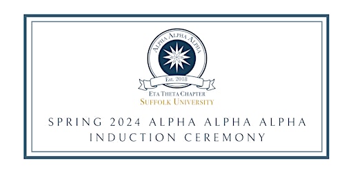 Spring 2024 Alpha Alpha Alpha Induction Ceremony primary image